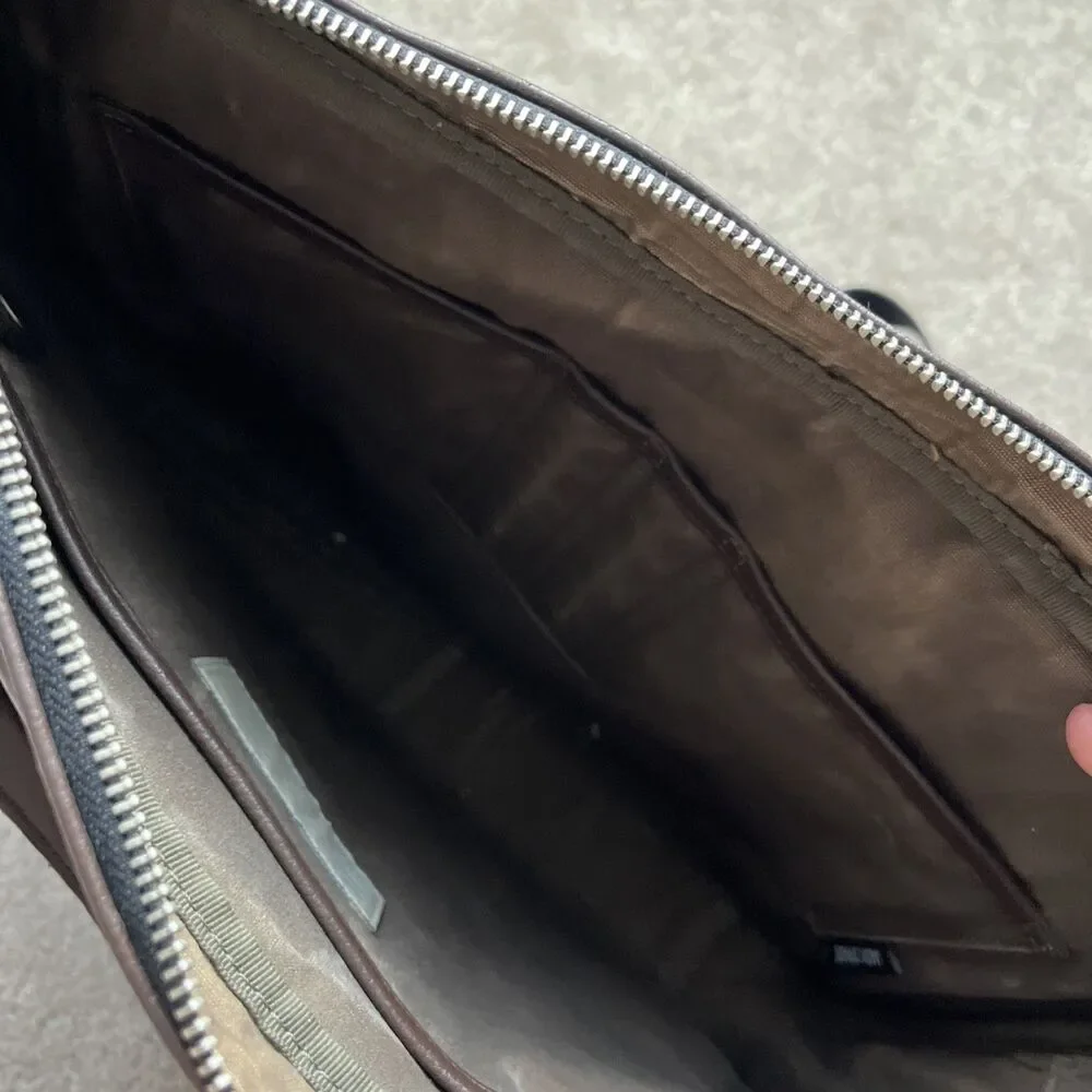 Jack Spade Brown Leather Messenger Bag Durable Quality Utility 16